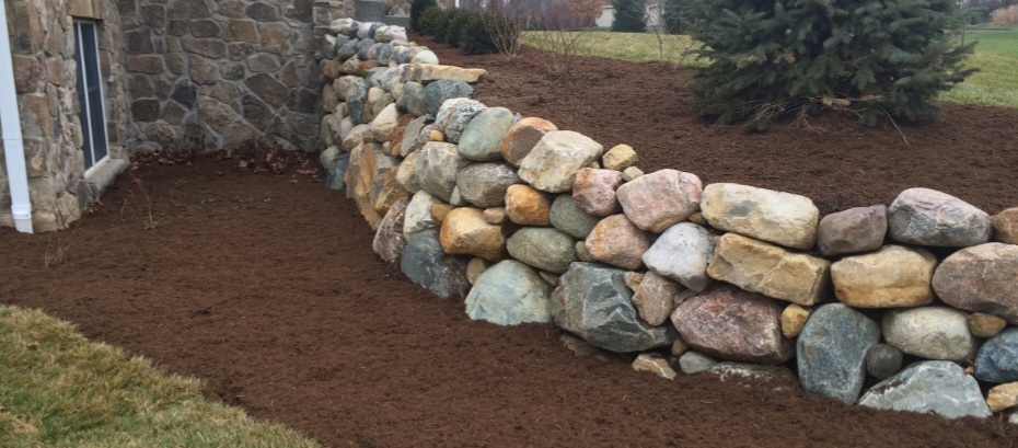 Multicolored Boulder Wall in Indianapolis