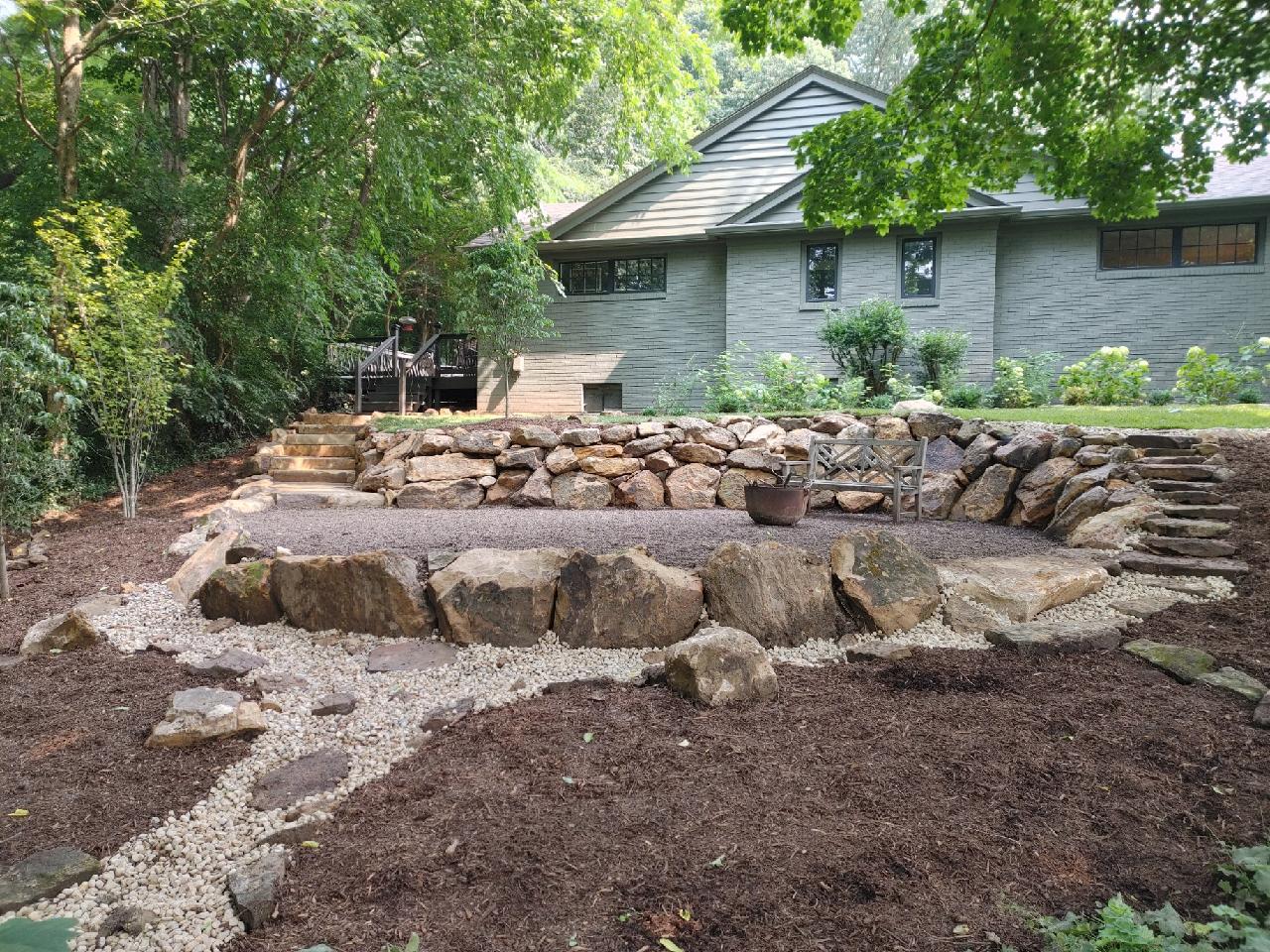 Brown Boulders for Landscaping in Indianapolis