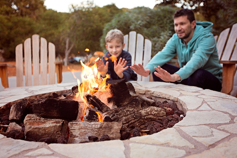 Warm Up Your Thanksgiving with a Natural Stone Fire Pit